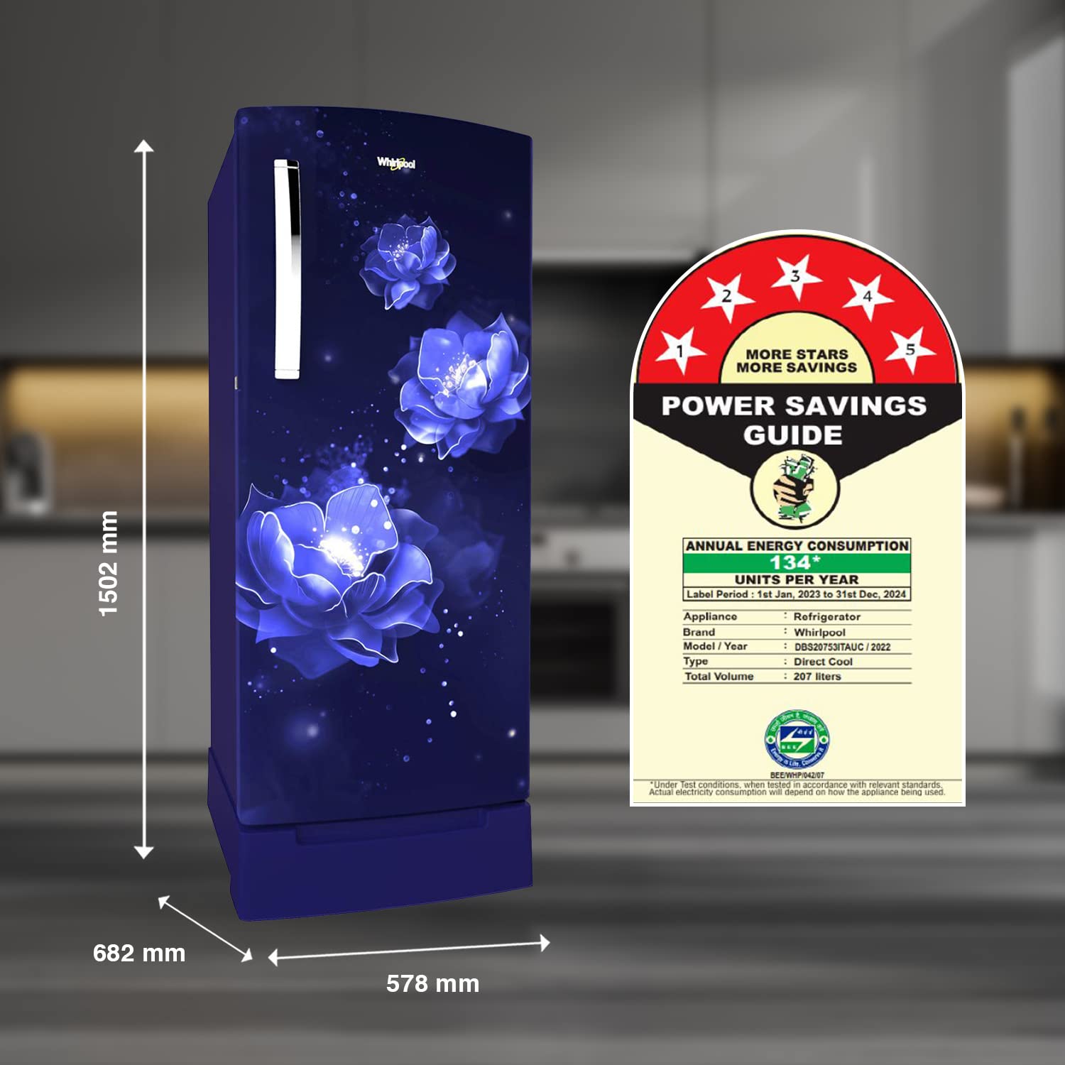 Whirlpool 207 L 5 Star Icemagic Pro Inverter Direct-Cool Single Door Refrigerator (230 IMPRO ROY 5S) – High Efficiency with Fast Ice Making